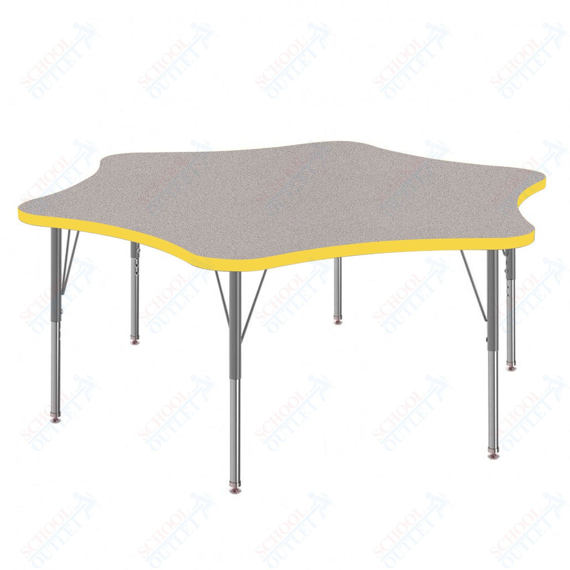 Marco MG2200 Series 60" 6 - Star Preschool Table Adjustable Height 16" - 24" (MG2282 - MA) - SchoolOutlet