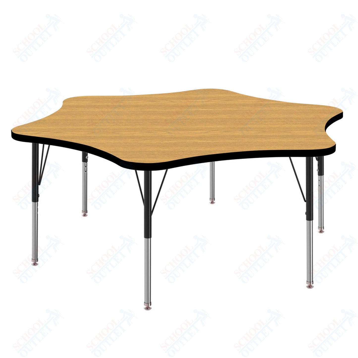 Marco MG2200 Series 60" 6 - Star Activity Table Adjustable Height 21" - 30" (MG2282 - MB) - SchoolOutlet