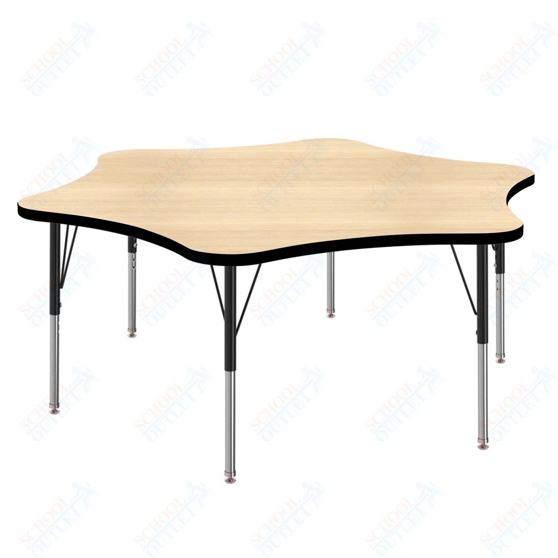 Marco MG2200 Series 60" 6 - Star Activity Table Adjustable Height 21" - 30" (MG2282 - MB) - SchoolOutlet