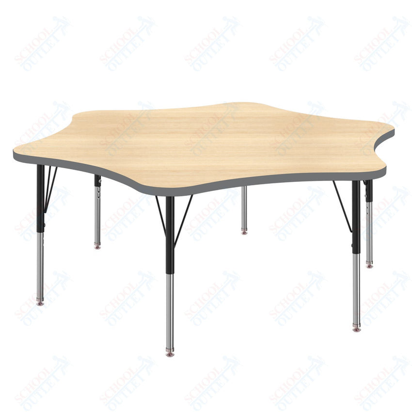 Marco MG2200 Series 60" 6 - Star Activity Table Adjustable Height 21" - 30" (MG2282 - MB) - SchoolOutlet