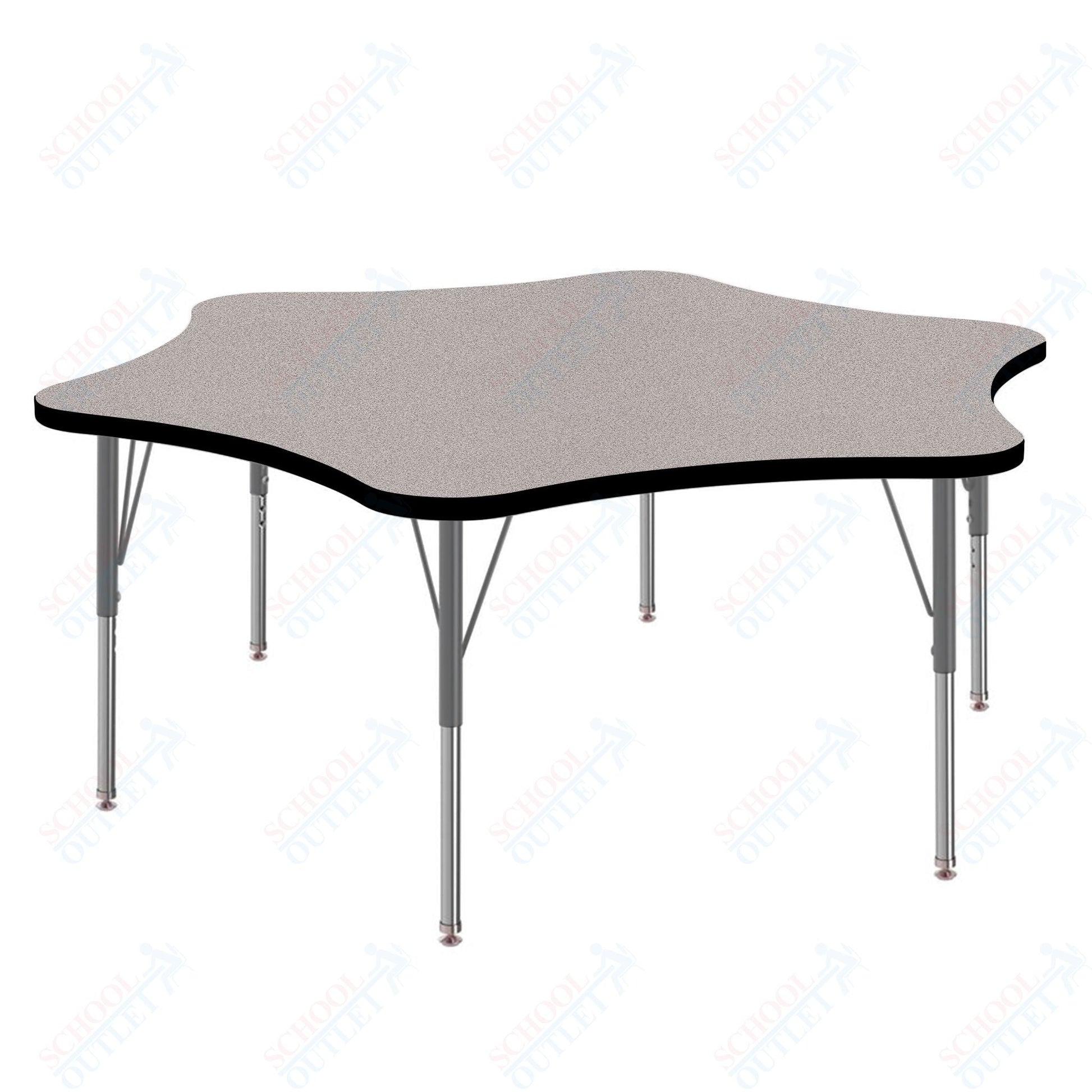 Marco MG2200 Series 60" 6 - Star Activity Table Adjustable Height 21" - 30" (MG2282 - MB) - SchoolOutlet