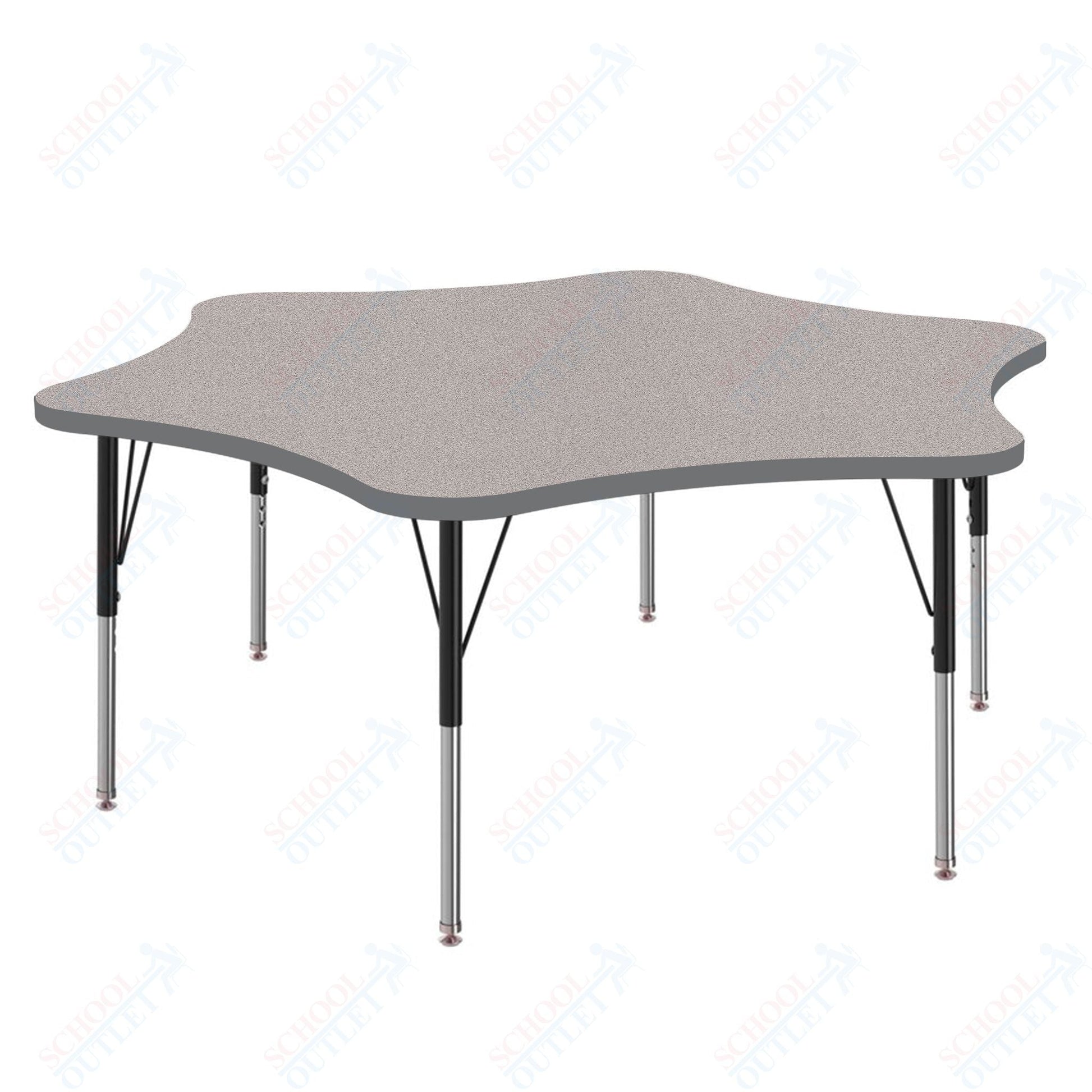 Marco MG2200 Series 60" 6 - Star Activity Table Adjustable Height 21" - 30" (MG2282 - MB) - SchoolOutlet