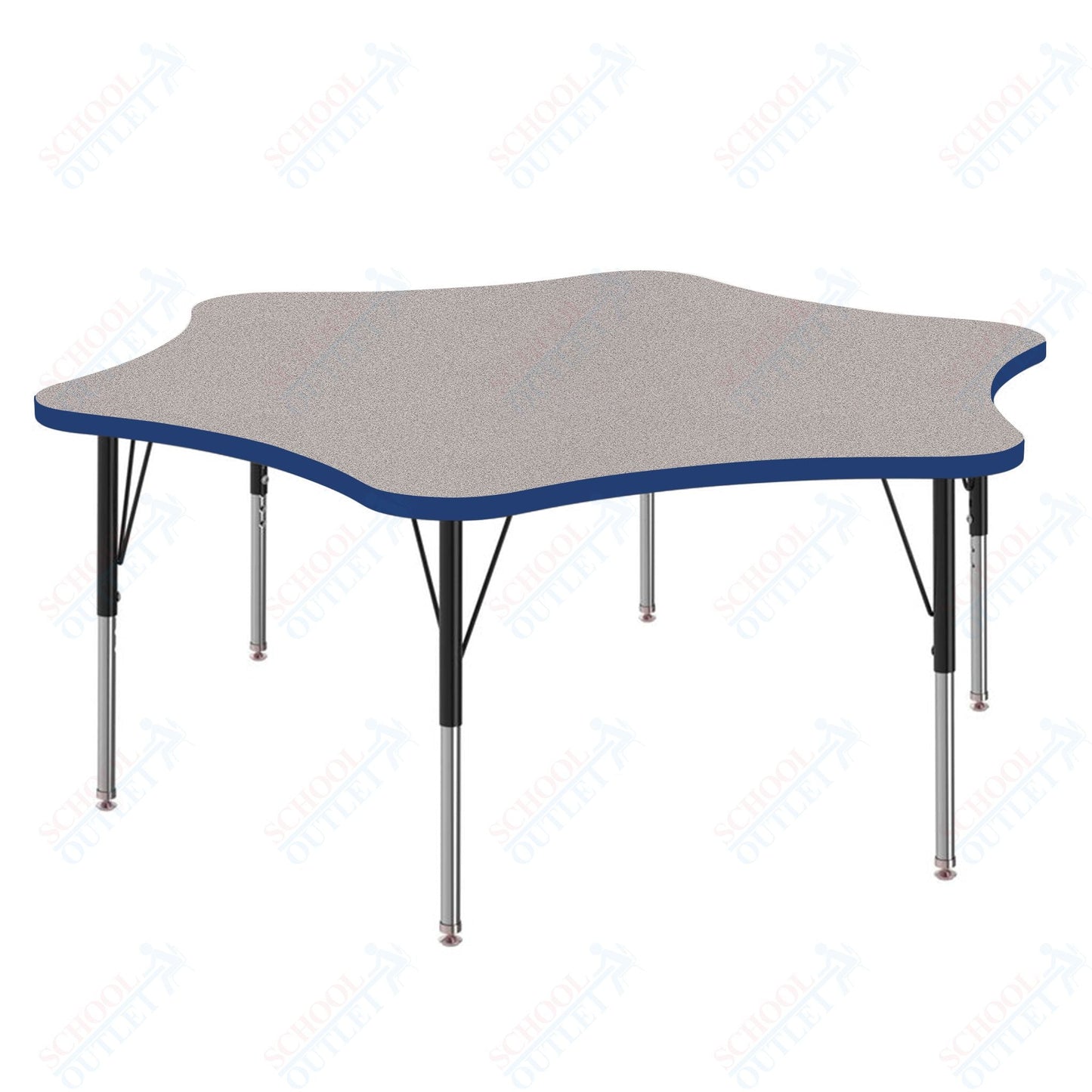 Marco MG2200 Series 60" 6 - Star Activity Table Adjustable Height 21" - 30" (MG2282 - MB) - SchoolOutlet