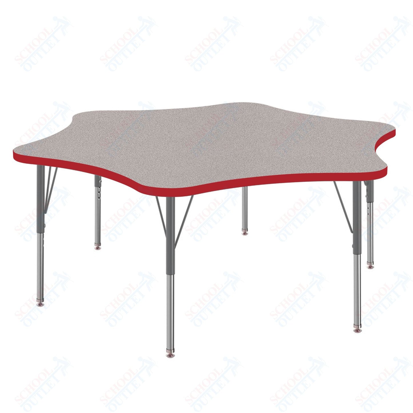 Marco MG2200 Series 60" 6 - Star Activity Table Adjustable Height 21" - 30" (MG2282 - MB) - SchoolOutlet