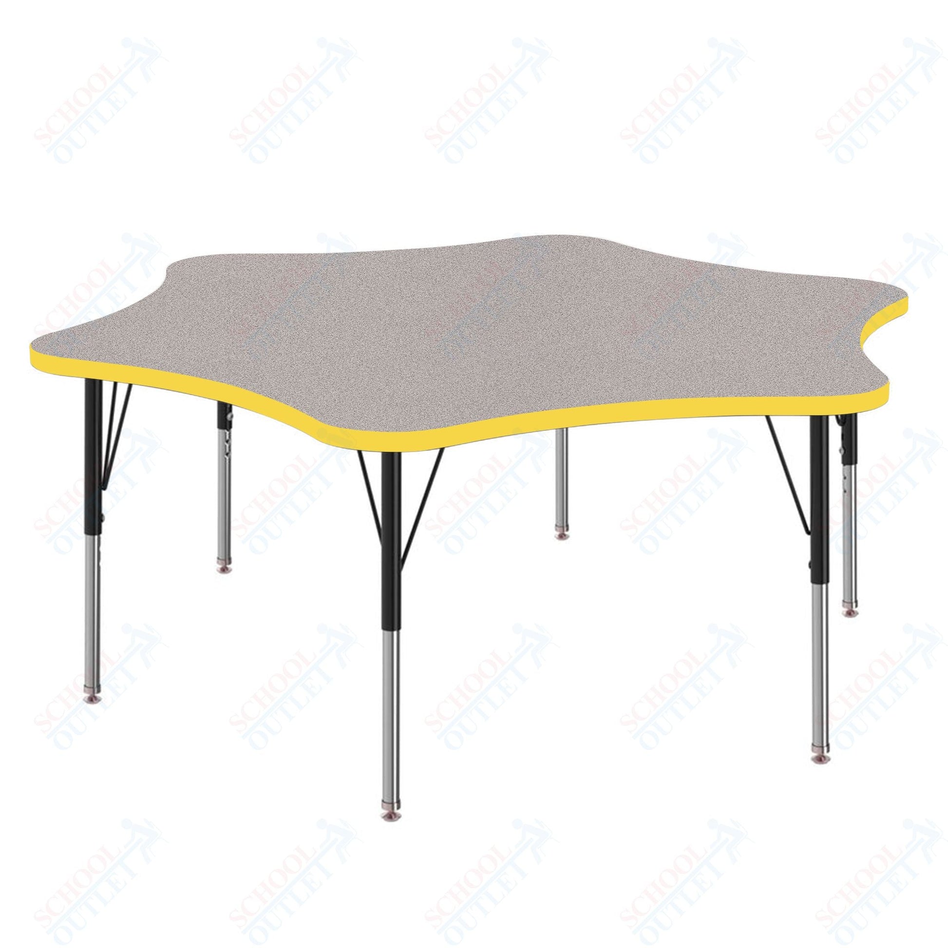 Marco MG2200 Series 60" 6 - Star Activity Table Adjustable Height 21" - 30" (MG2282 - MB) - SchoolOutlet