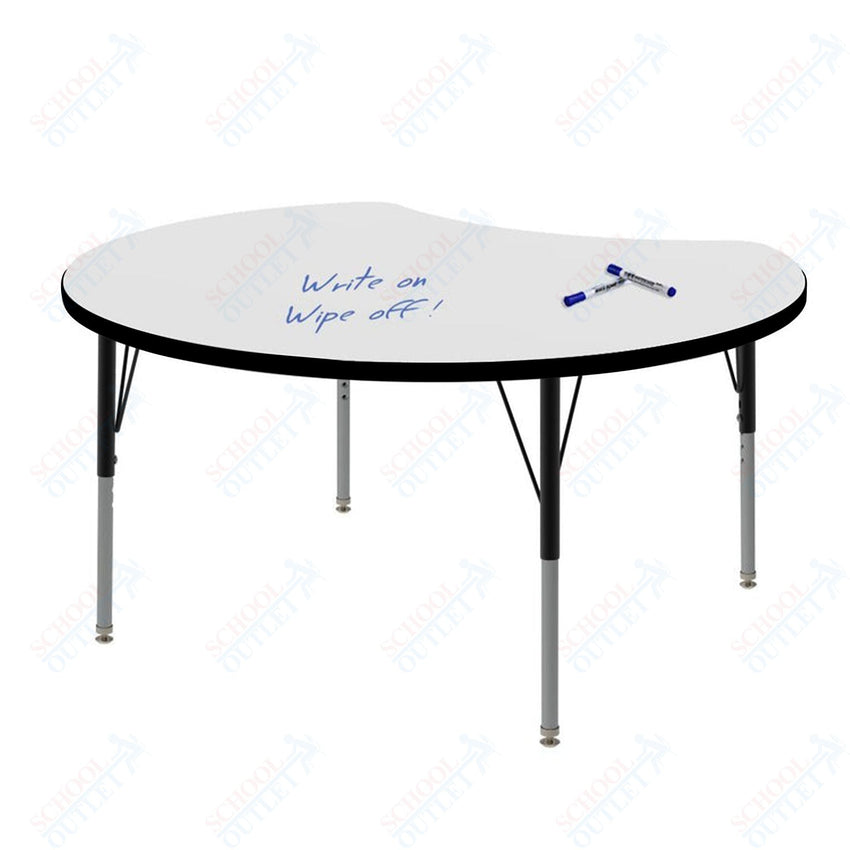 Marco MG2200 Series 48" Scoop Activity Table w/ Dry Erase Top Adj Height 21" - 30" (MG2296 - DB) - SchoolOutlet