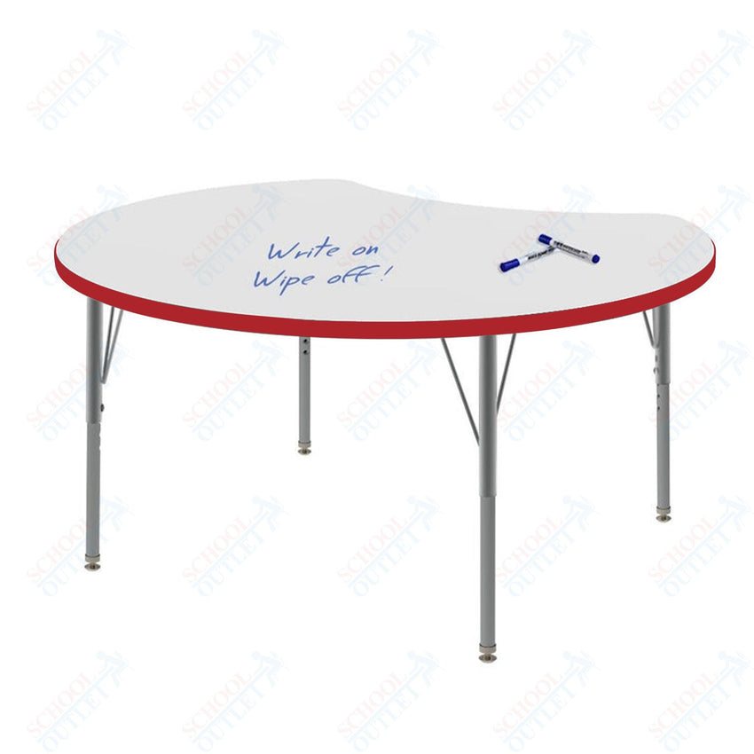 Marco MG2200 Series 48" Scoop Activity Table w/ Dry Erase Top Adj Height 21" - 30" (MG2296 - DB) - SchoolOutlet