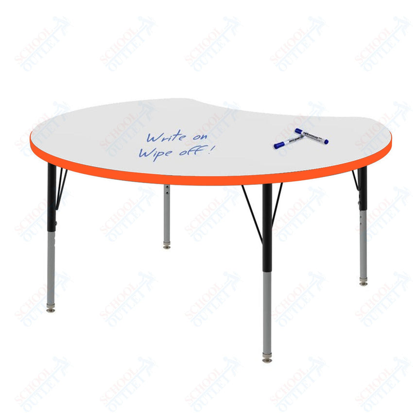 Marco MG2200 Series 48" Scoop Activity Table w/ Dry Erase Top Adj Height 21" - 30" (MG2296 - DB) - SchoolOutlet