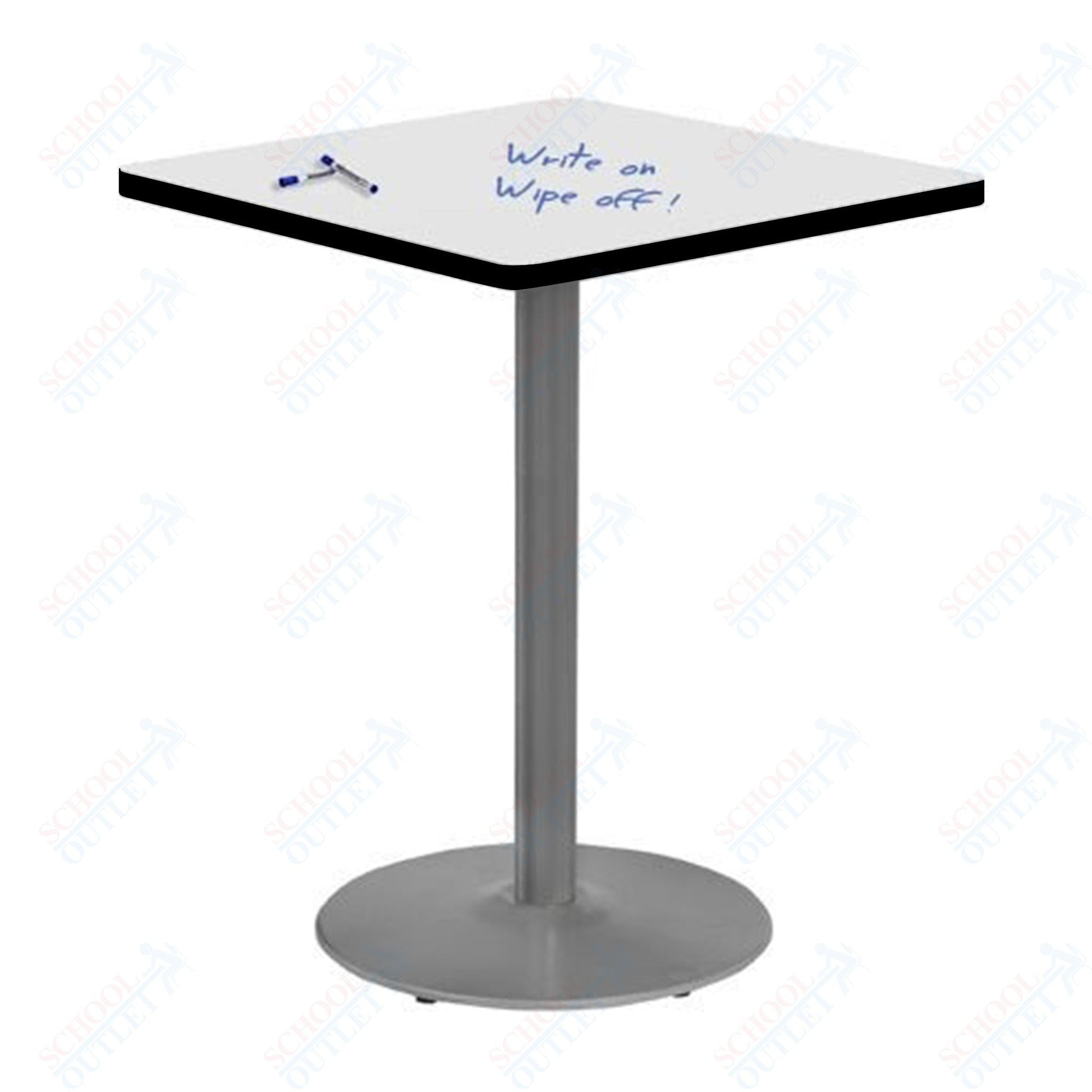 Marco 30" Square Cafe Table w/ Dry Erase Top 29" Height Gray Base (MG2511 - D229) - SchoolOutlet