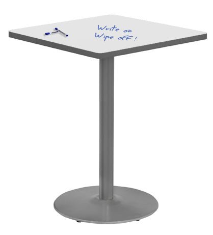 Marco 30" Square Cafe Table w/ Dry Erase Top 42" Height Gray Base (MG2511 - D229) - SchoolOutlet