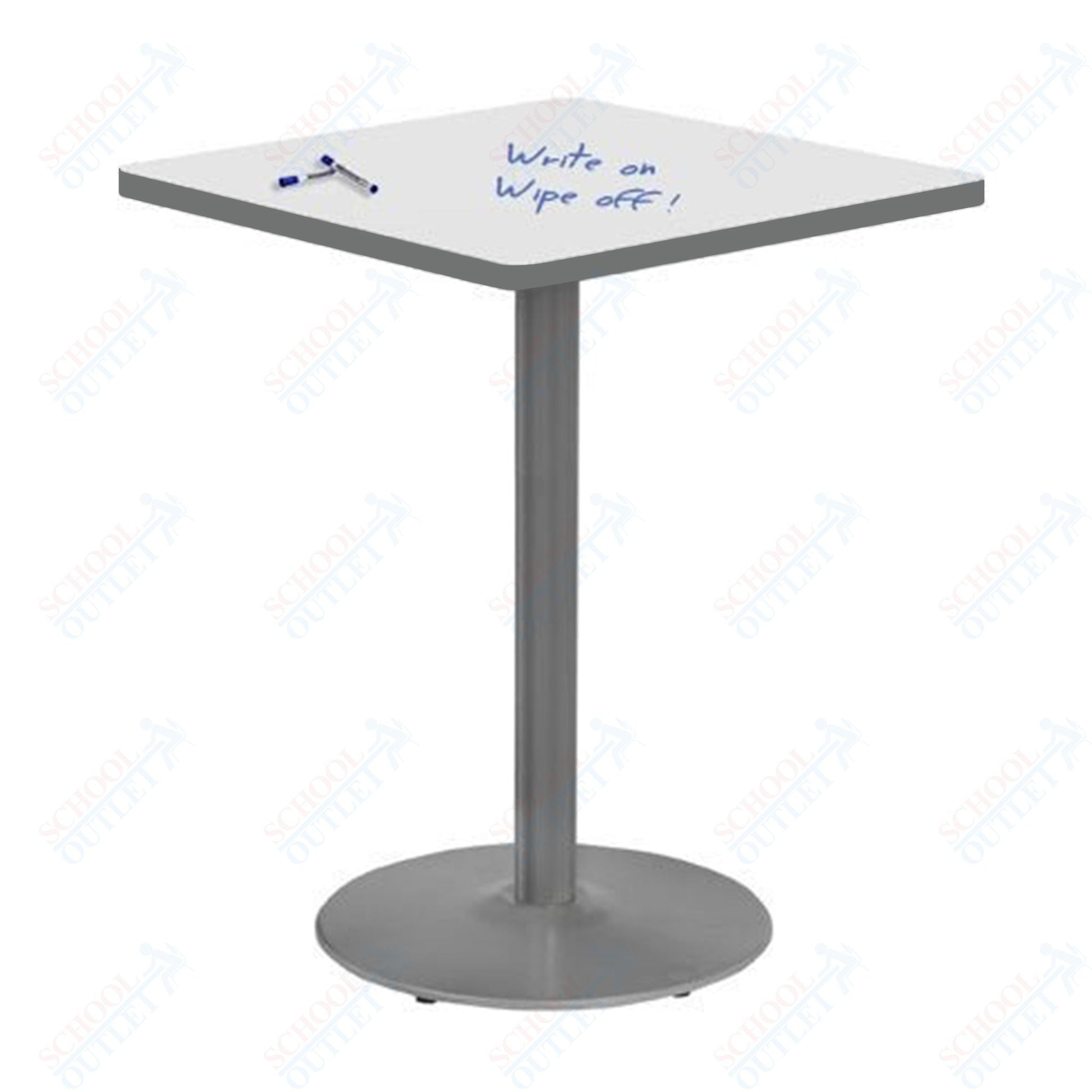 Marco 30" Square Cafe Table w/ Dry Erase Top 29" Height Gray Base (MG2511 - D229) - SchoolOutlet