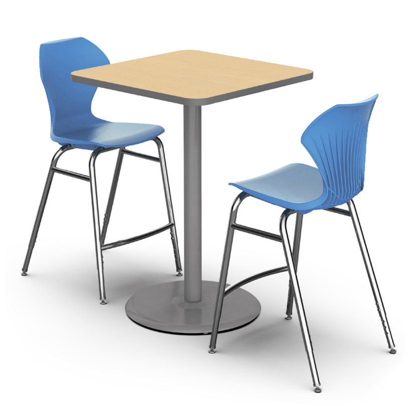 Marco 30" Square Cafe Table 42" Height Gray Base (MG2511 - M242) - SchoolOutlet