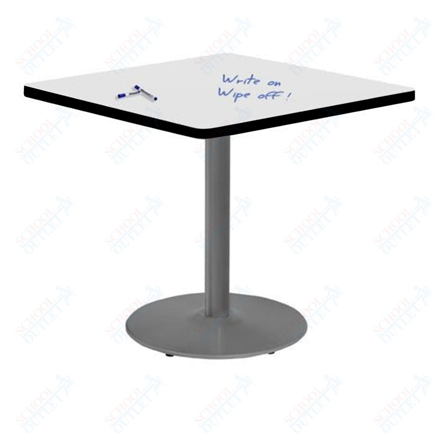 Marco 36" Square Cafe Table w/ Dry Erase Top 29" Height Gray Base (MG2512 - D229) - SchoolOutlet