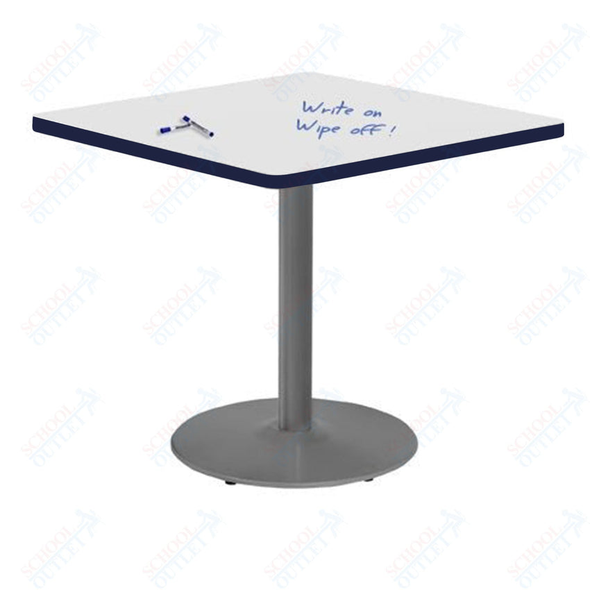 Marco 36" Square Cafe Table w/ Dry Erase Top 29" Height Gray Base (MG2512 - D229) - SchoolOutlet