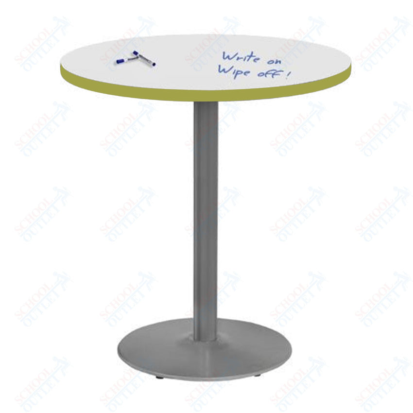 Marco 30" Round Cafe Table w/ Dry Erase Top 42" Height Gray Base (MG2543 - D229) - SchoolOutlet