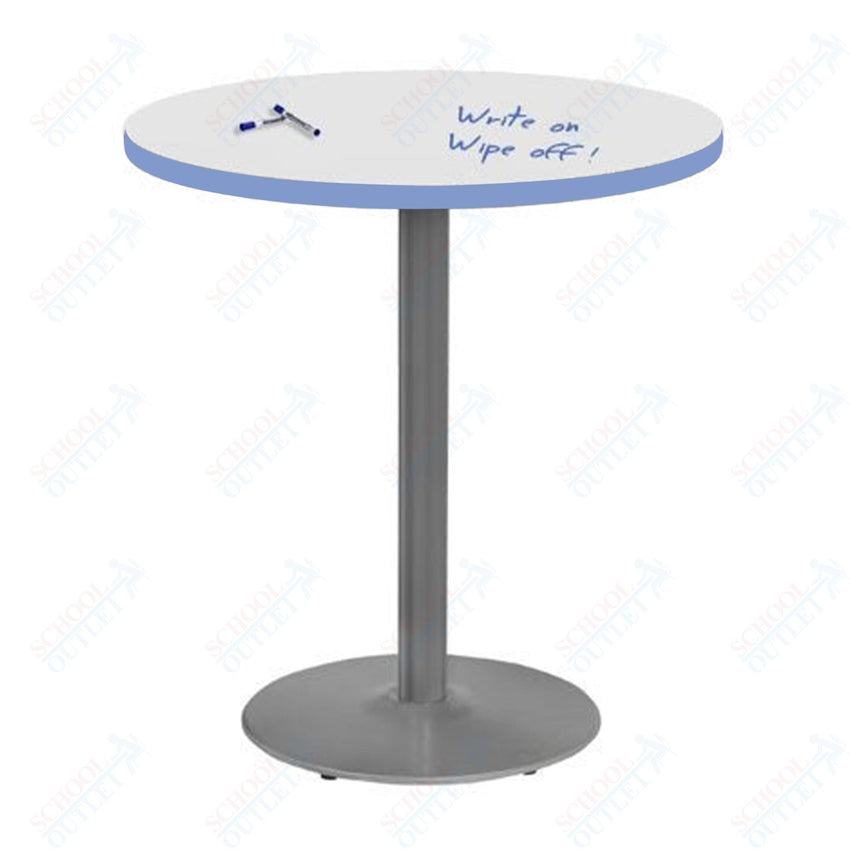 Marco 30" Round Cafe Table w/ Dry Erase Top 29" Height Gray Base (MG2543 - D229) - SchoolOutlet