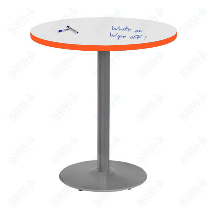 Marco 30" Round Cafe Table w/ Dry Erase Top 42" Height Gray Base (MG2543 - D229) - SchoolOutlet