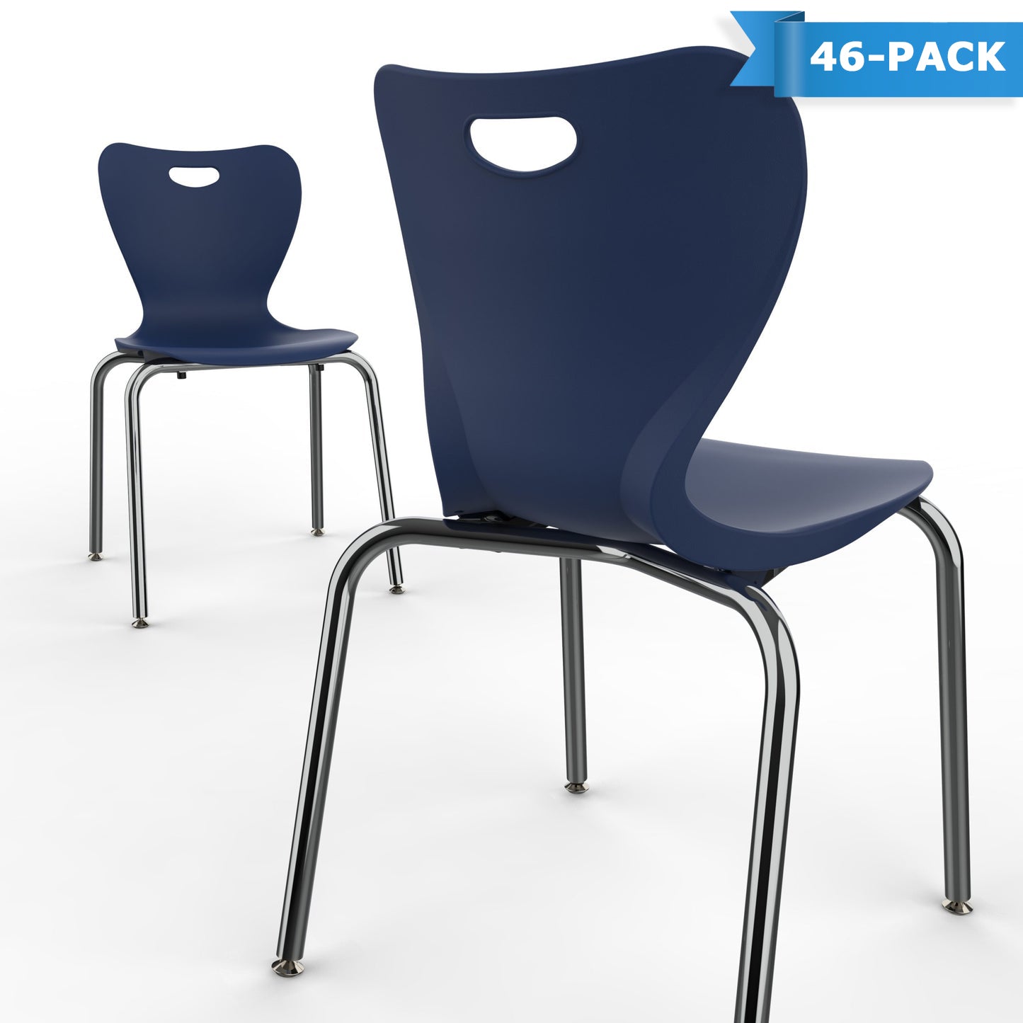 Marco Nova Series Stacking Chair - 18" Seat Height - Pack of 46 (N101U - 18CR) - SchoolOutlet