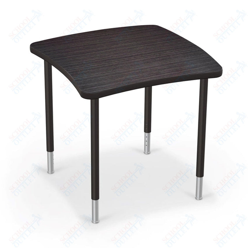 Mooreco Creator Configurable Tables - Square - Black Edgeband - Black Legs (Mooreco 1633M1) - SchoolOutlet