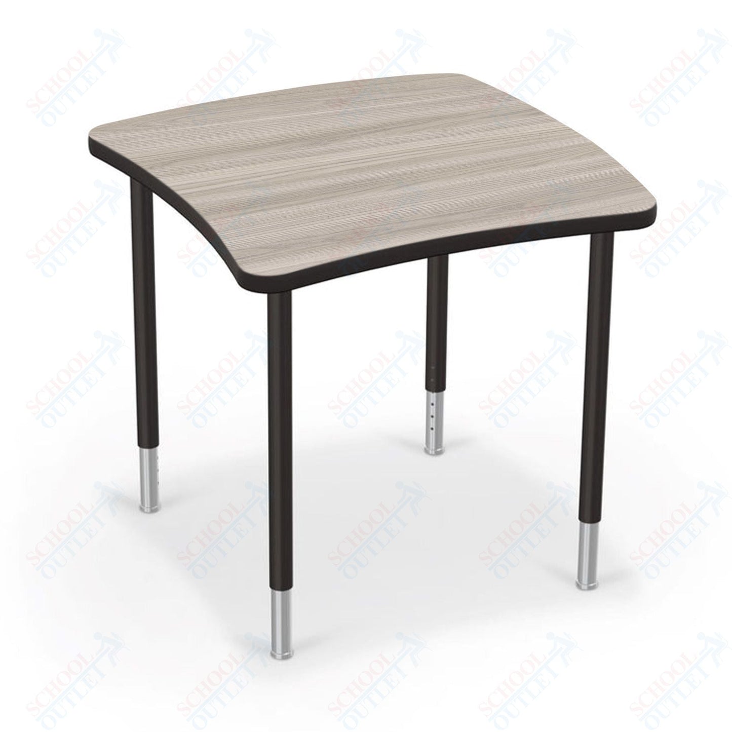 Mooreco Creator Configurable Tables - Square - Black Edgeband - Black Legs (Mooreco 1633M1) - SchoolOutlet