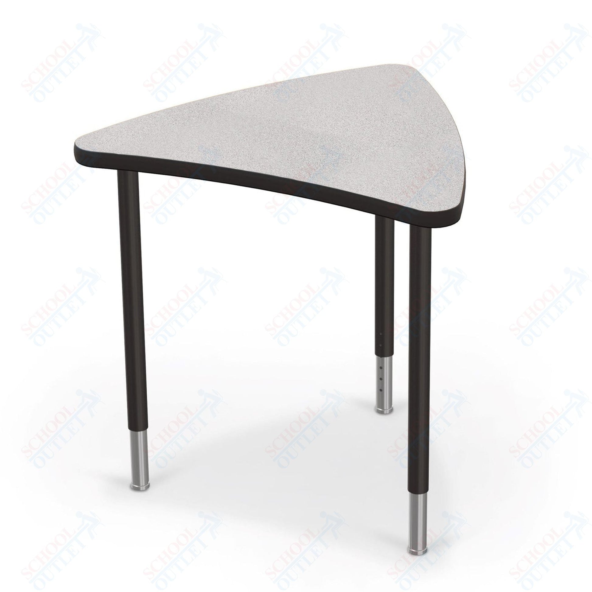 Mooreco Creator Configurable Tables - Chevron - Black Edgeband - Black Legs (Mooreco 1633P1) - SchoolOutlet