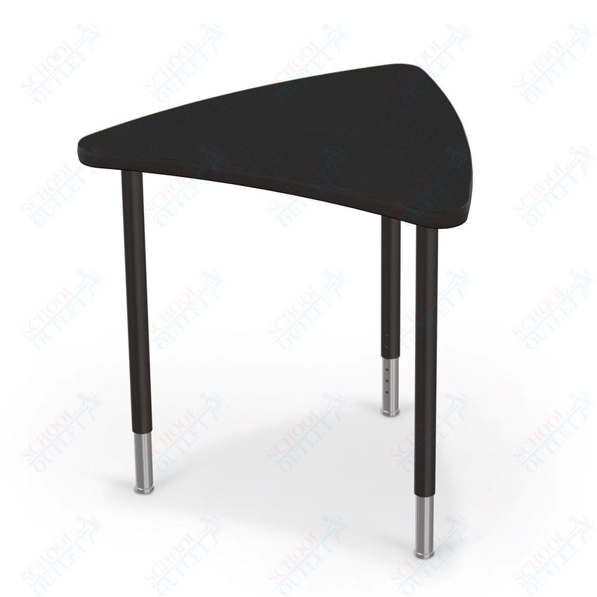 Mooreco Creator Configurable Tables - Chevron - Black Edgeband - Black Legs (Mooreco 1633P1) - SchoolOutlet