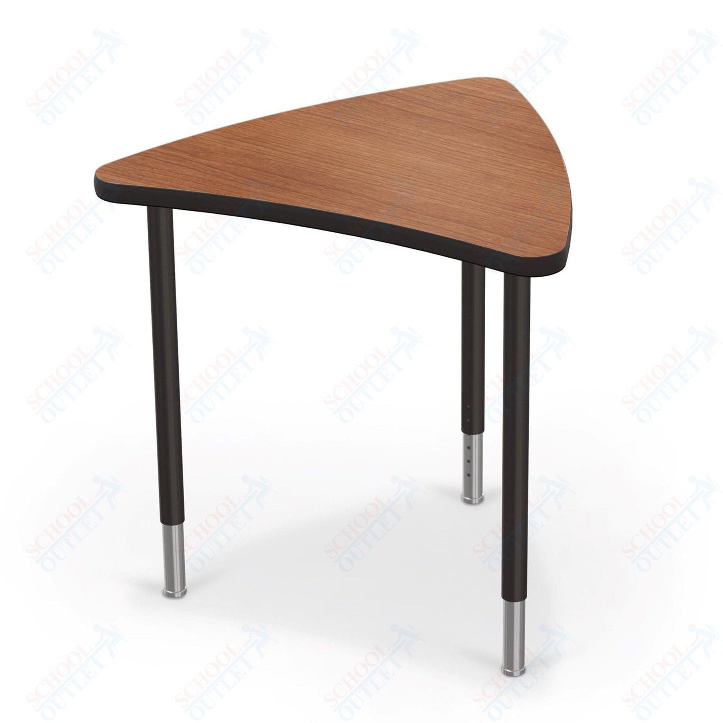 Mooreco Creator Configurable Tables - Chevron - Black Edgeband - Black Legs (Mooreco 1633P1) - SchoolOutlet