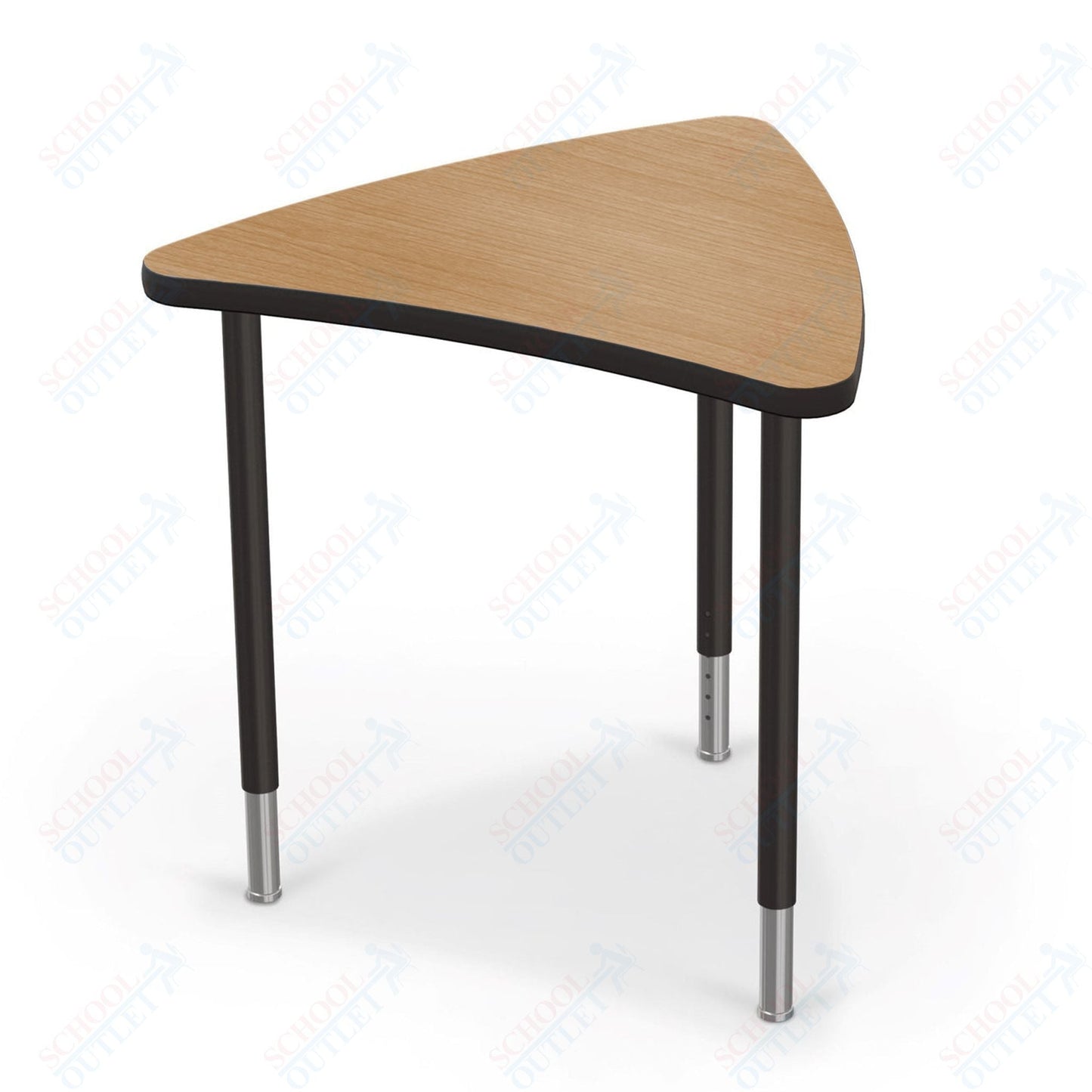 Mooreco Creator Configurable Tables - Chevron - Black Edgeband - Black Legs (Mooreco 1633P1) - SchoolOutlet