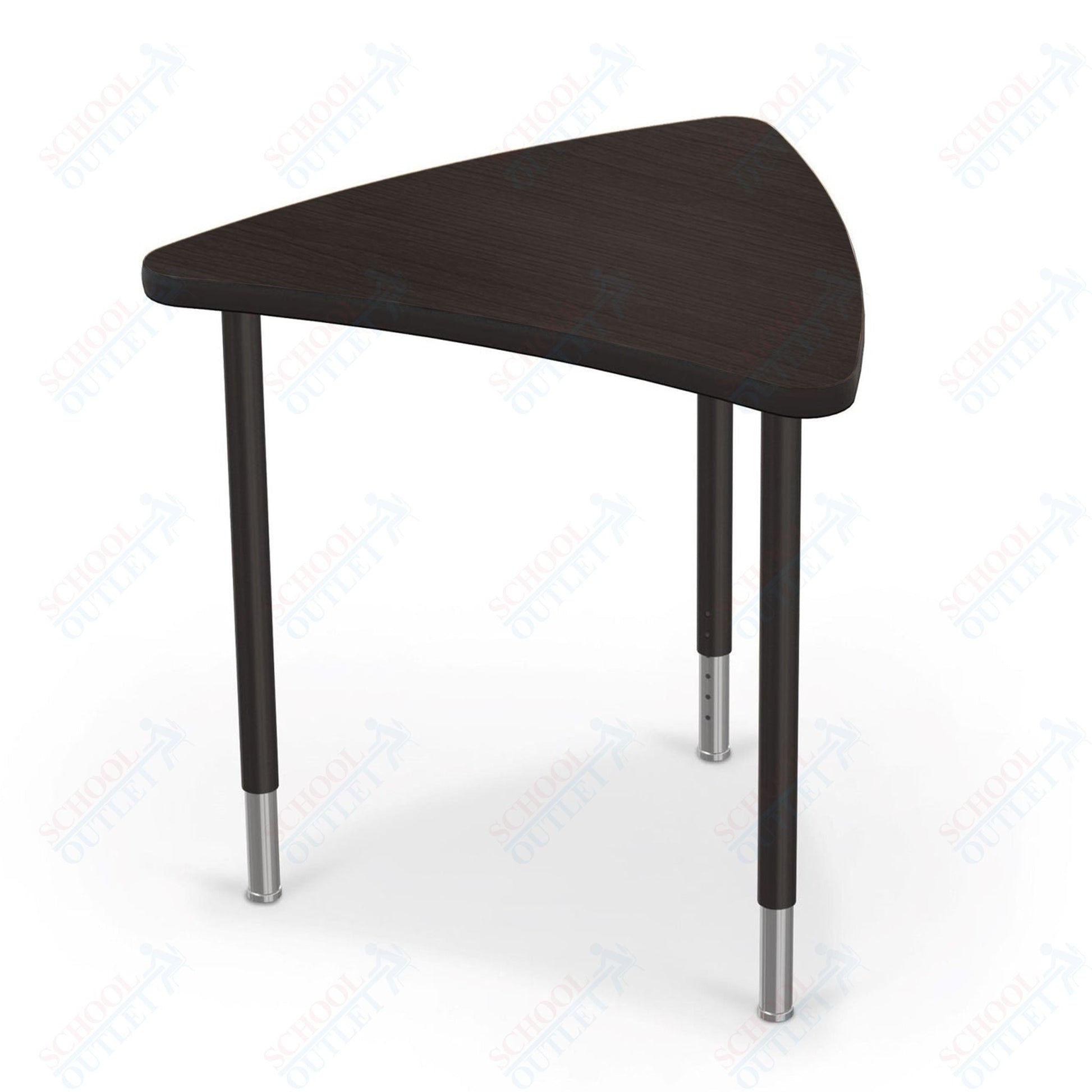 Mooreco Creator Configurable Tables - Chevron - Black Edgeband - Black Legs (Mooreco 1633P1) - SchoolOutlet