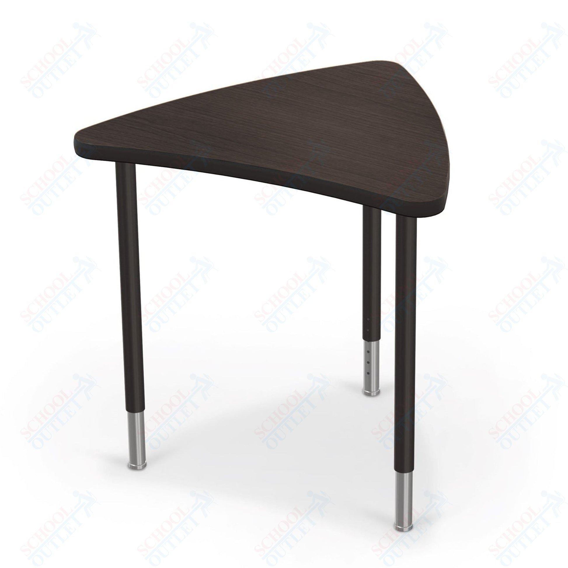 Mooreco Creator Configurable Tables - Chevron - Black Edgeband - Black Legs (Mooreco 1633P1) - SchoolOutlet