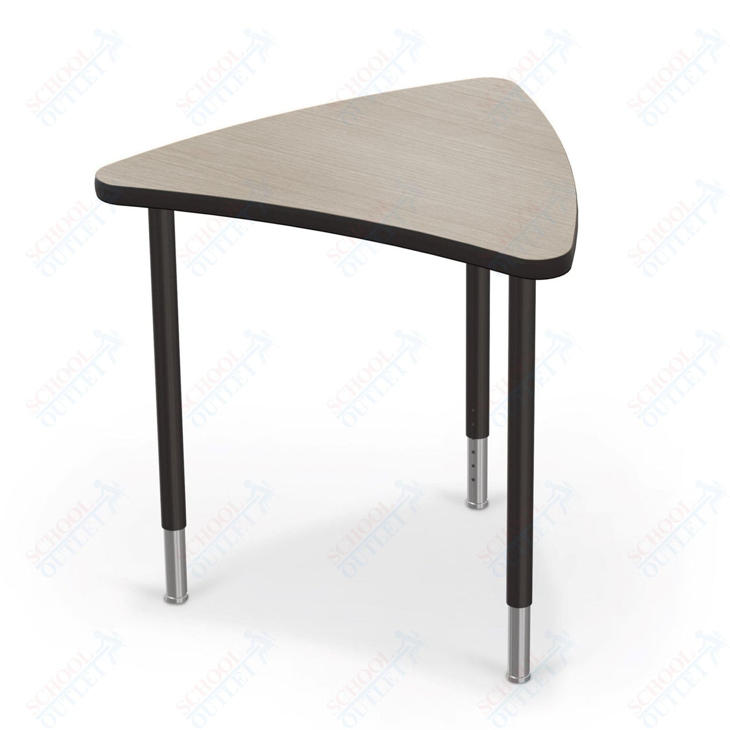 Mooreco Creator Configurable Tables - Chevron - Black Edgeband - Black Legs (Mooreco 1633P1) - SchoolOutlet