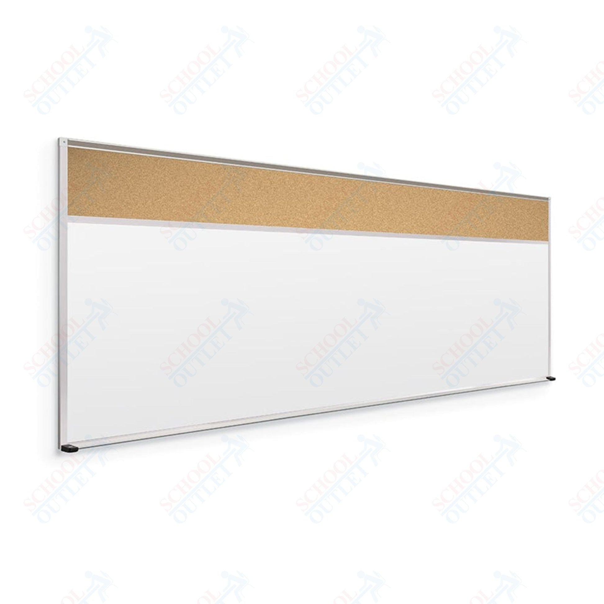Mooreco Combination Board - Porcelain Steel Markerboard and Natural Cork Tackboard (Type E) - SchoolOutlet