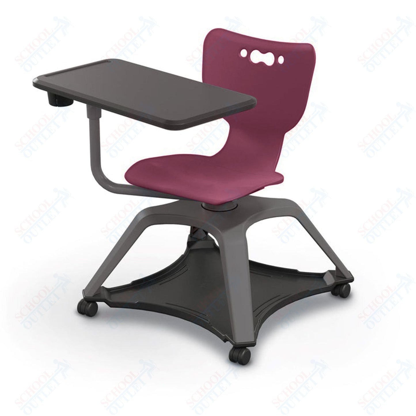 MooreCo Hierarchy Enroll Series Mobile Tablet Arm Chair Desk No Arms (MOR - 54325 - XXXX - NA - XX - XX ) - SchoolOutlet