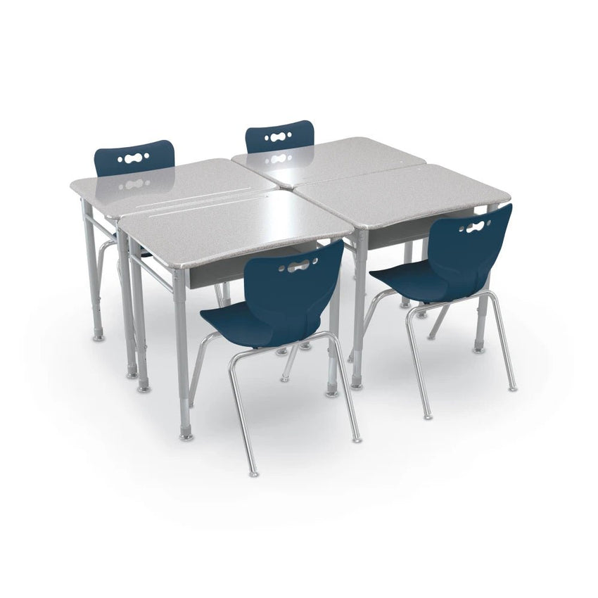 MooreCo Astute Hard Plastic Desk with book box (Set of 2) MOR - 59083 - SchoolOutlet