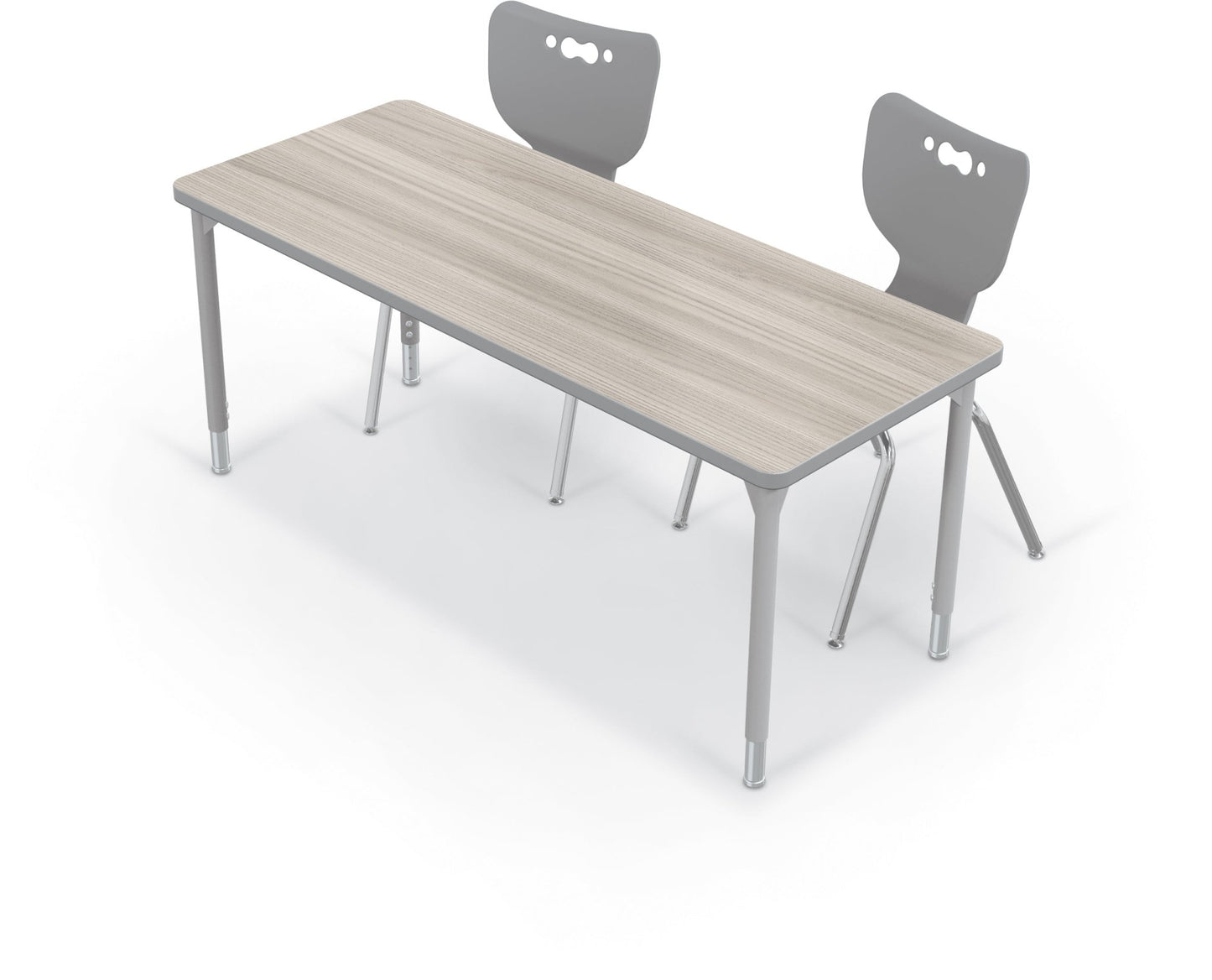 Hierarchy Rectangular School Activity Table (60"W x 24"D) HPL Top - Height Adjustable Legs by MooreCo - SchoolOutlet