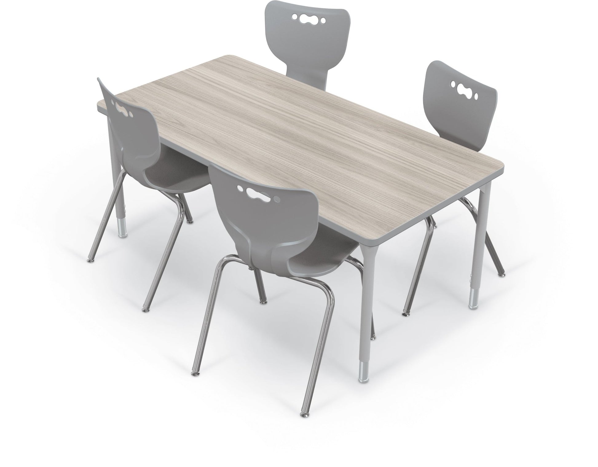 Hierarchy Rectangular School Activity Table (60"W x 30"D) HPL Top - Height Adjustable Legs by MooreCo - SchoolOutlet