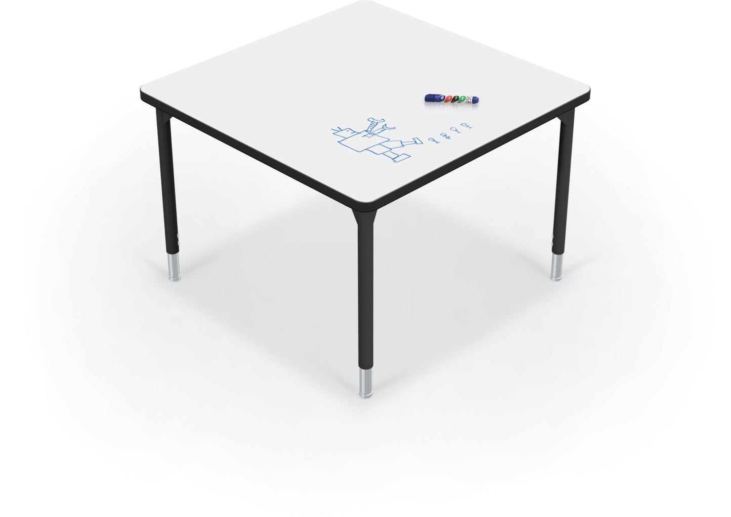 Hierarchy Square School Activity Table (36"W x 36"D) HPL Top - Height Adjustable Legs by MooreCo - SchoolOutlet