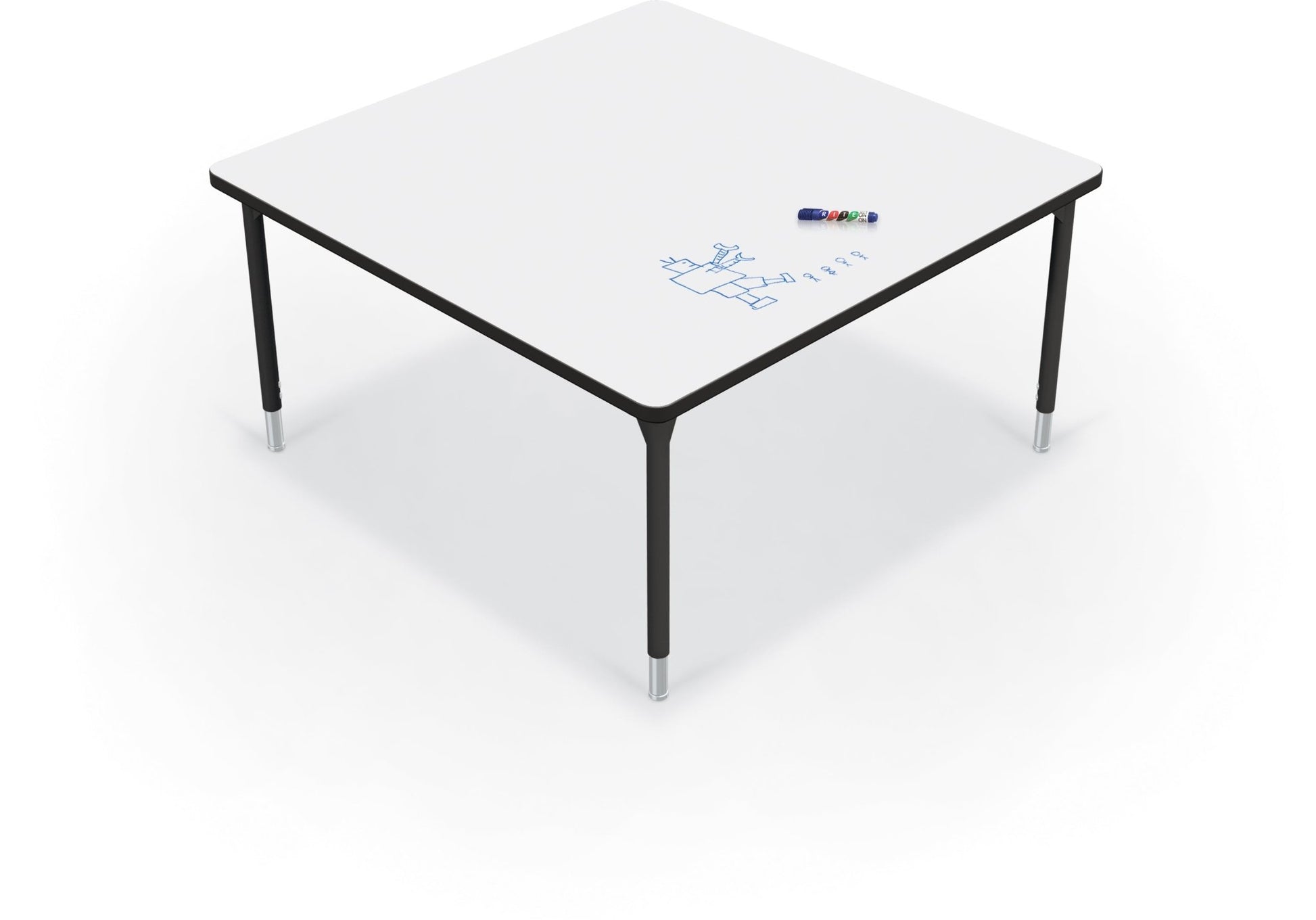 Hierarchy Square School Activity Table (48"W x 48"D) HPL Top - Height Adjustable Legs by MooreCo - SchoolOutlet