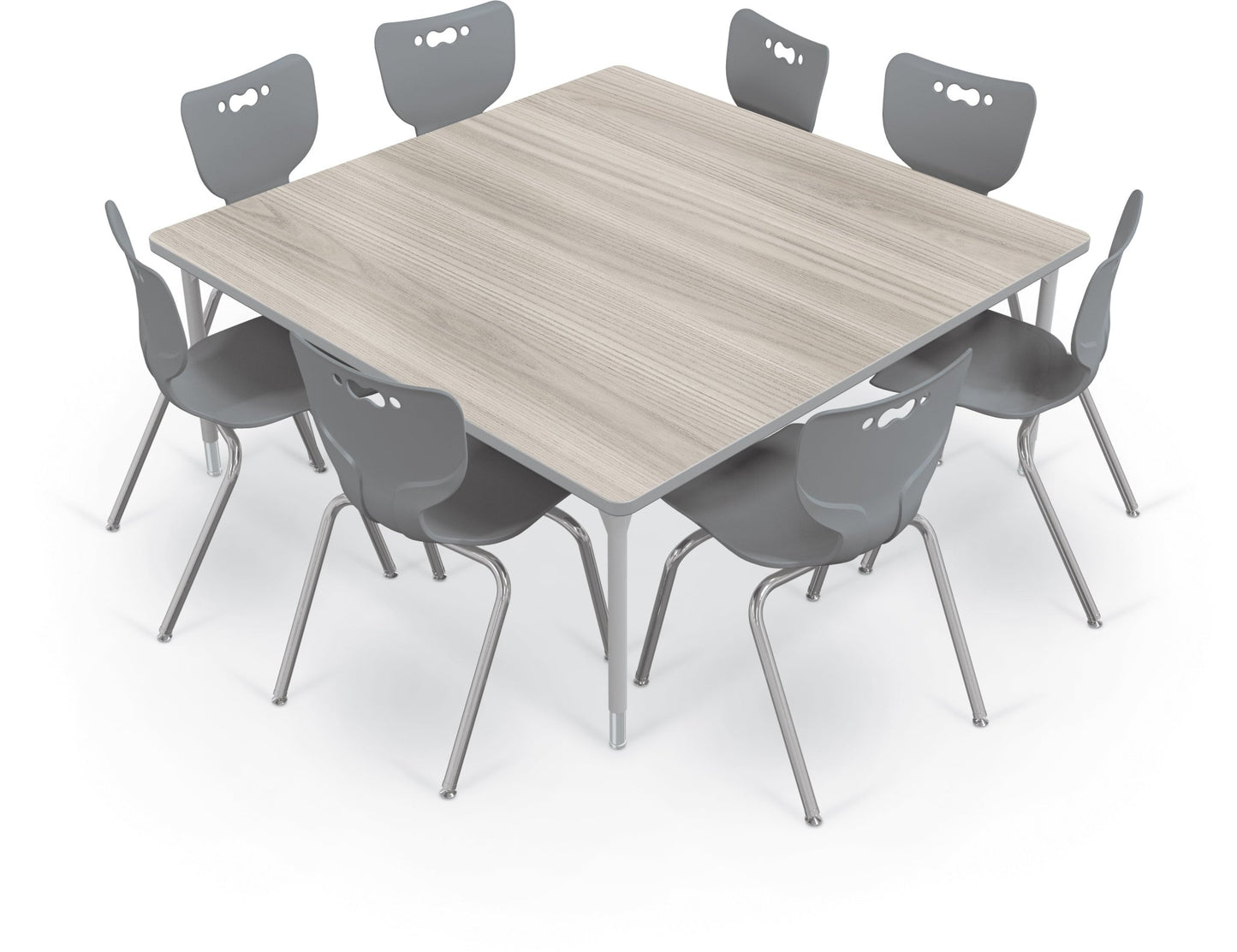 Hierarchy Square School Activity Table (60"W x 60"D) HPL Top - Height Adjustable Legs by MooreCo - SchoolOutlet