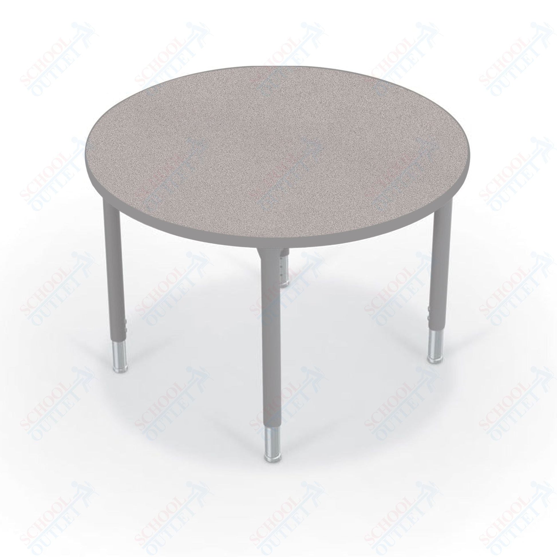 Hierarchy Round School Activity Table (36"Diameter) HPL Top - Height Adjustable Legs by MooreCo - SchoolOutlet