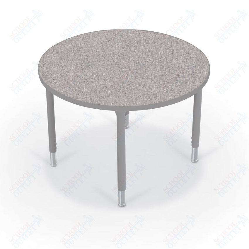 Hierarchy Round School Activity Table (36"Diameter) HPL Top - Height Adjustable Legs by MooreCo - SchoolOutlet