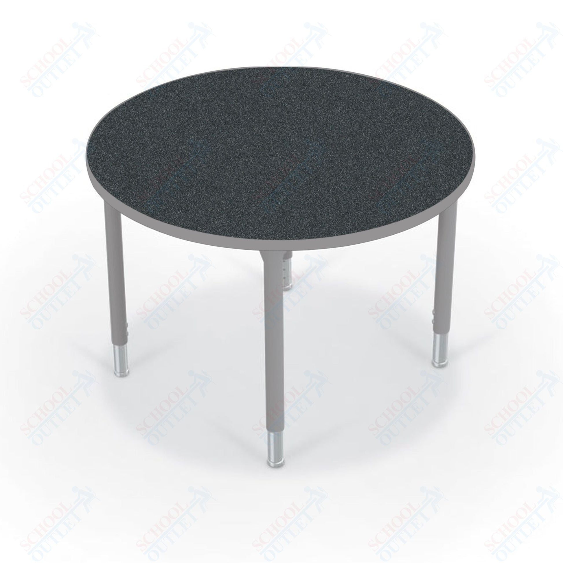 Hierarchy Round School Activity Table (36"Diameter) HPL Top - Height Adjustable Legs by MooreCo - SchoolOutlet