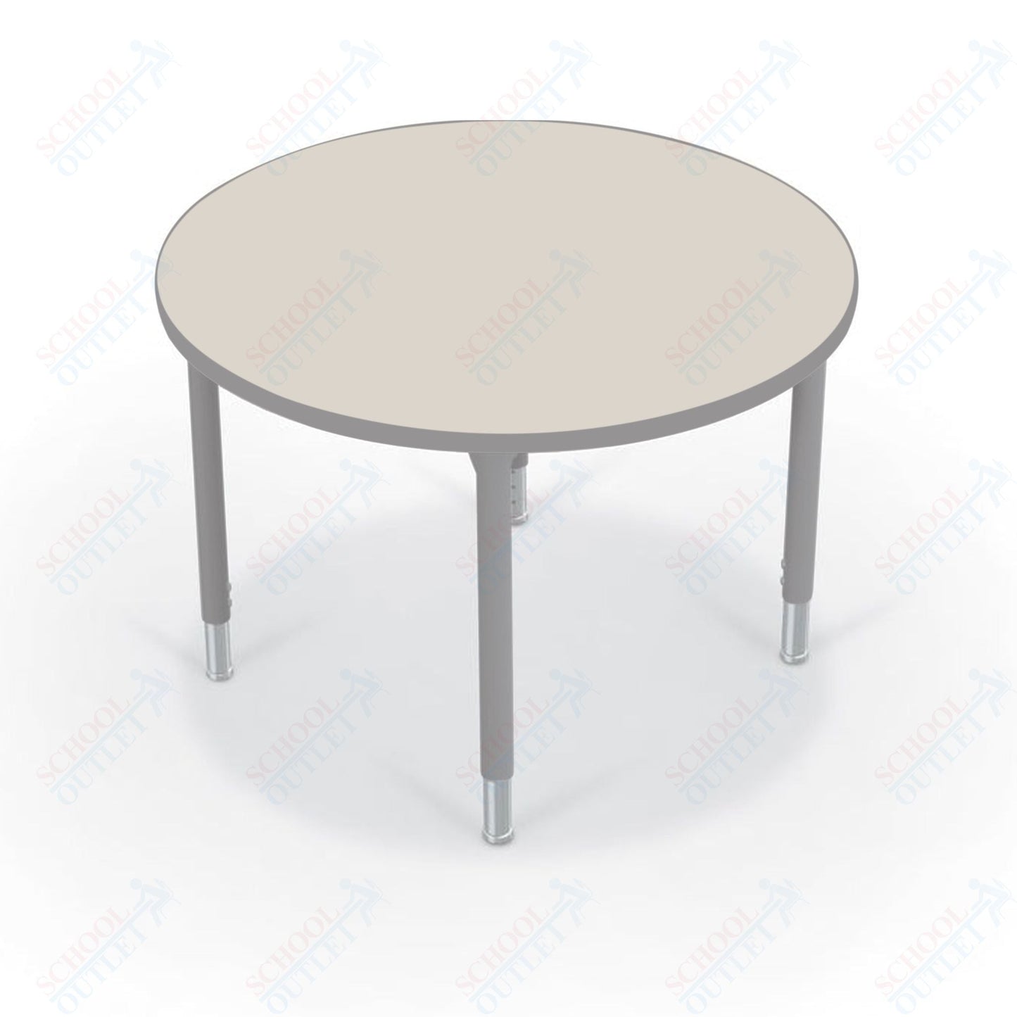 Hierarchy Round School Activity Table (36"Diameter) HPL Top - Height Adjustable Legs by MooreCo - SchoolOutlet