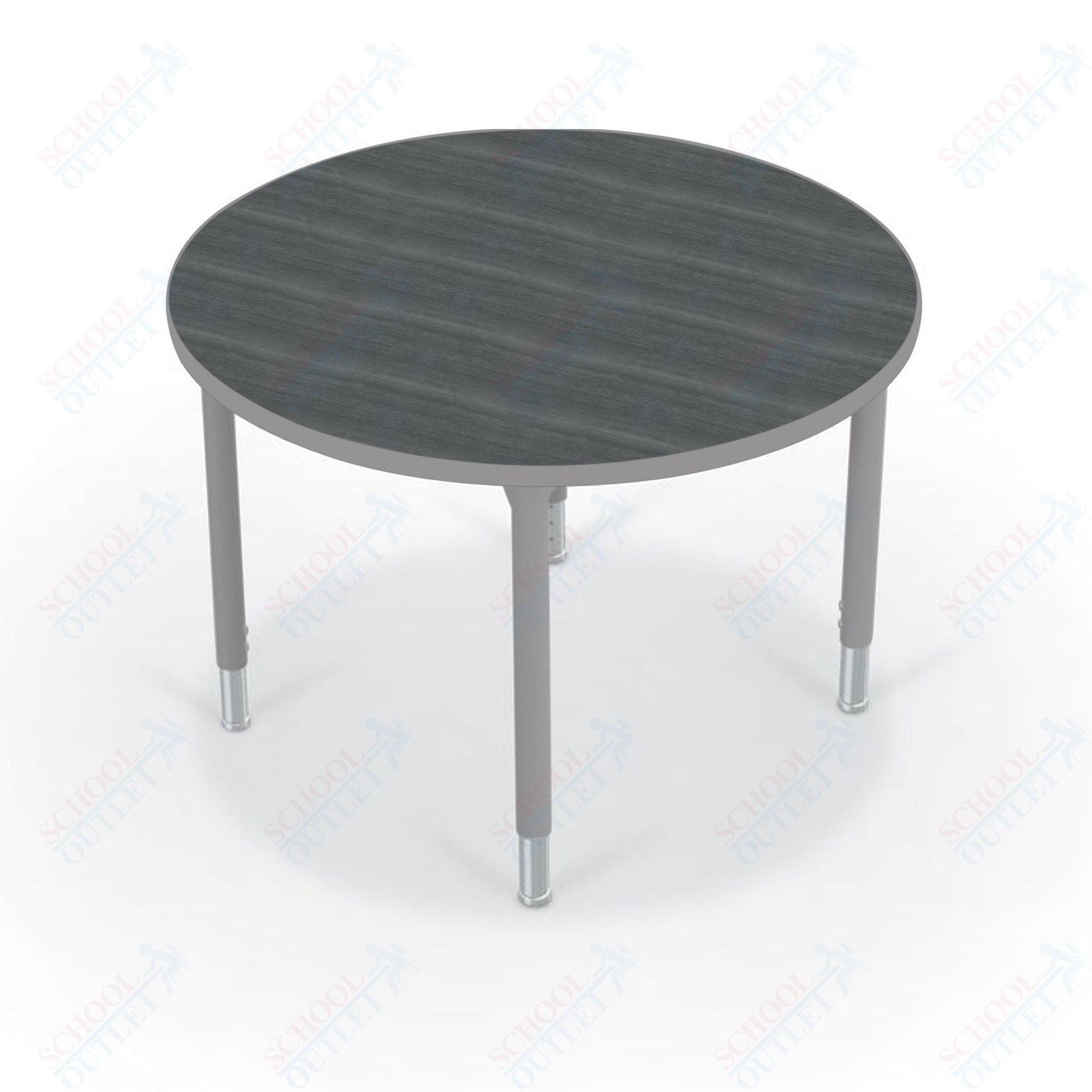 Hierarchy Round School Activity Table (36"Diameter) HPL Top - Height Adjustable Legs by MooreCo - SchoolOutlet