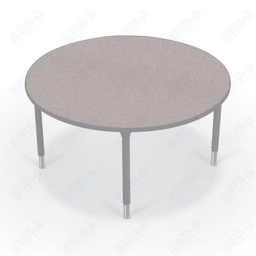 Hierarchy Round School Activity Table (42"Diameter) HPL Top - Height Adjustable Legs by MooreCo - SchoolOutlet