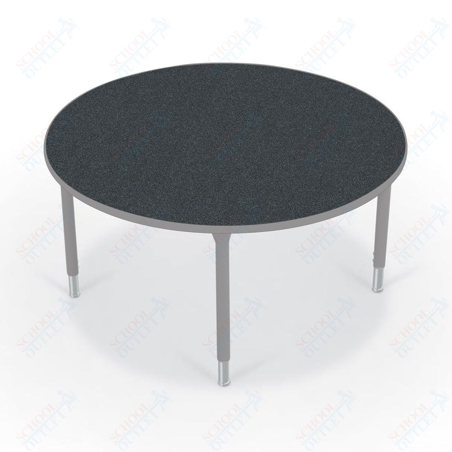 Hierarchy Round School Activity Table (42"Diameter) HPL Top - Height Adjustable Legs by MooreCo - SchoolOutlet