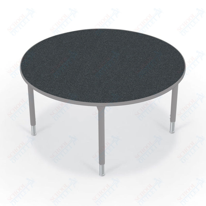 Hierarchy Round School Activity Table (42"Diameter) HPL Top - Height Adjustable Legs by MooreCo - SchoolOutlet