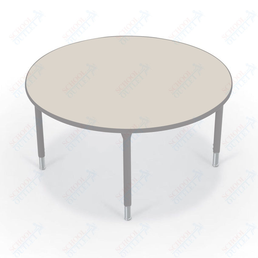 Hierarchy Round School Activity Table (42"Diameter) HPL Top - Height Adjustable Legs by MooreCo - SchoolOutlet