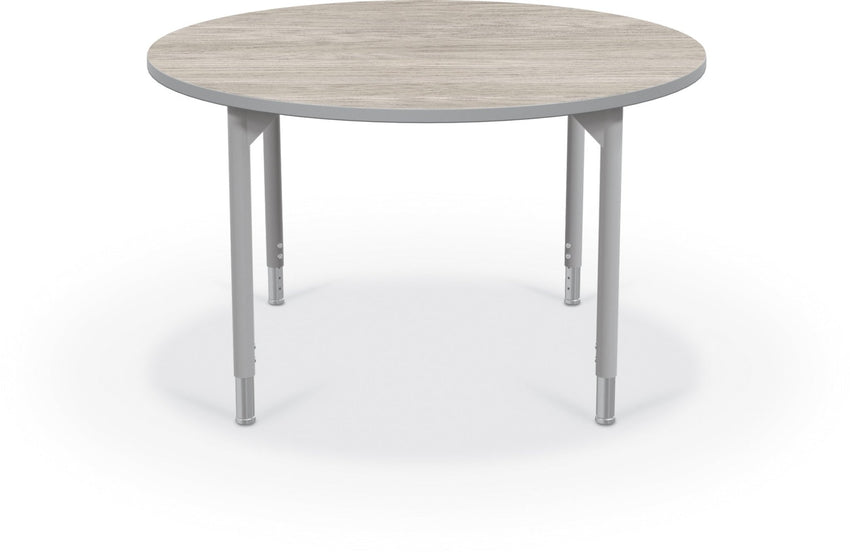 Hierarchy Round School Activity Table (42"Diameter) HPL Top - Height Adjustable Legs by MooreCo - SchoolOutlet