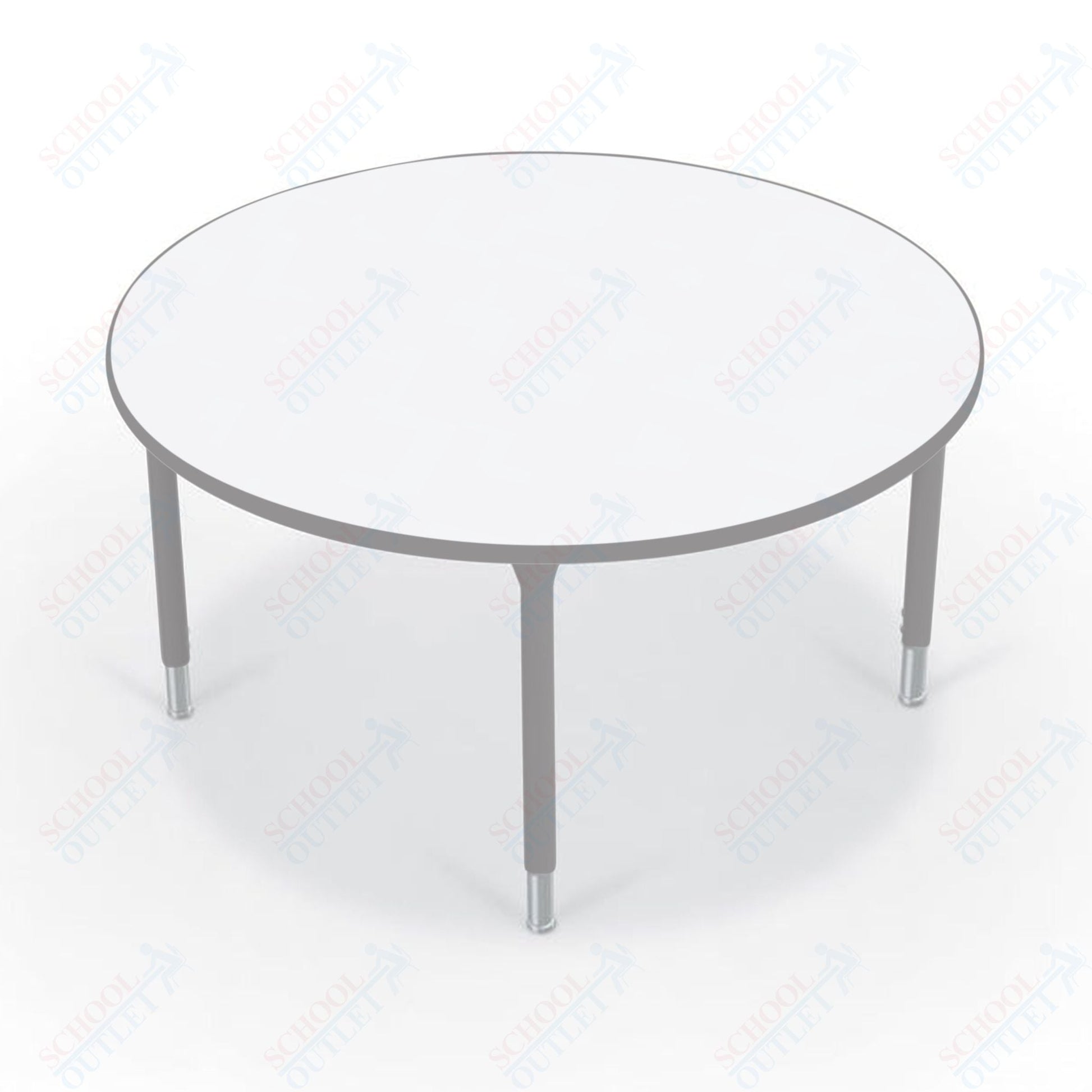 Hierarchy Round School Activity Table (42"Diameter) HPL Top - Height Adjustable Legs by MooreCo - SchoolOutlet